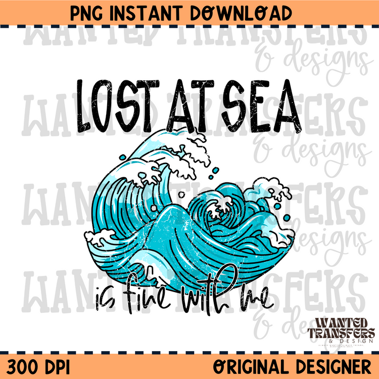 Lost At Sea (Waves) PNG Digital Download