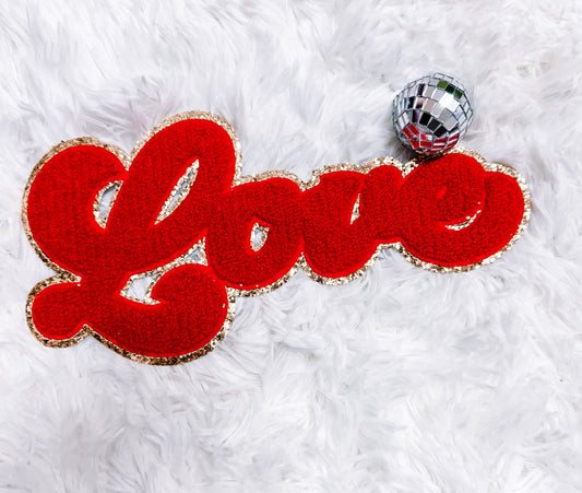 Love Red Valentine's Chenille Patch