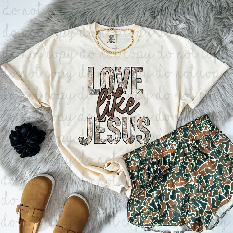 Love Like Jesus Camo Exclusive Sublimation Transfer