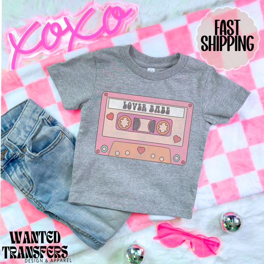 Lover Babe Cassette DTF Transfer