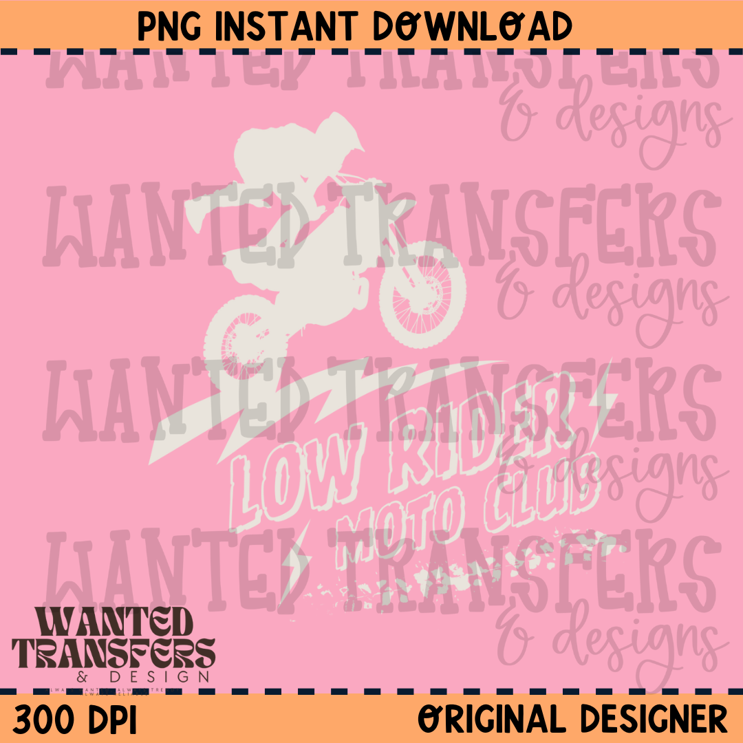 Low Rider Moto Club PNG Digital Download