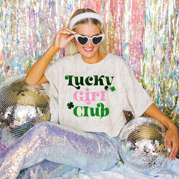 Lucky Girl Club DTF Transfer