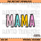 Pastel Mama Black Outline PNG Digital Download