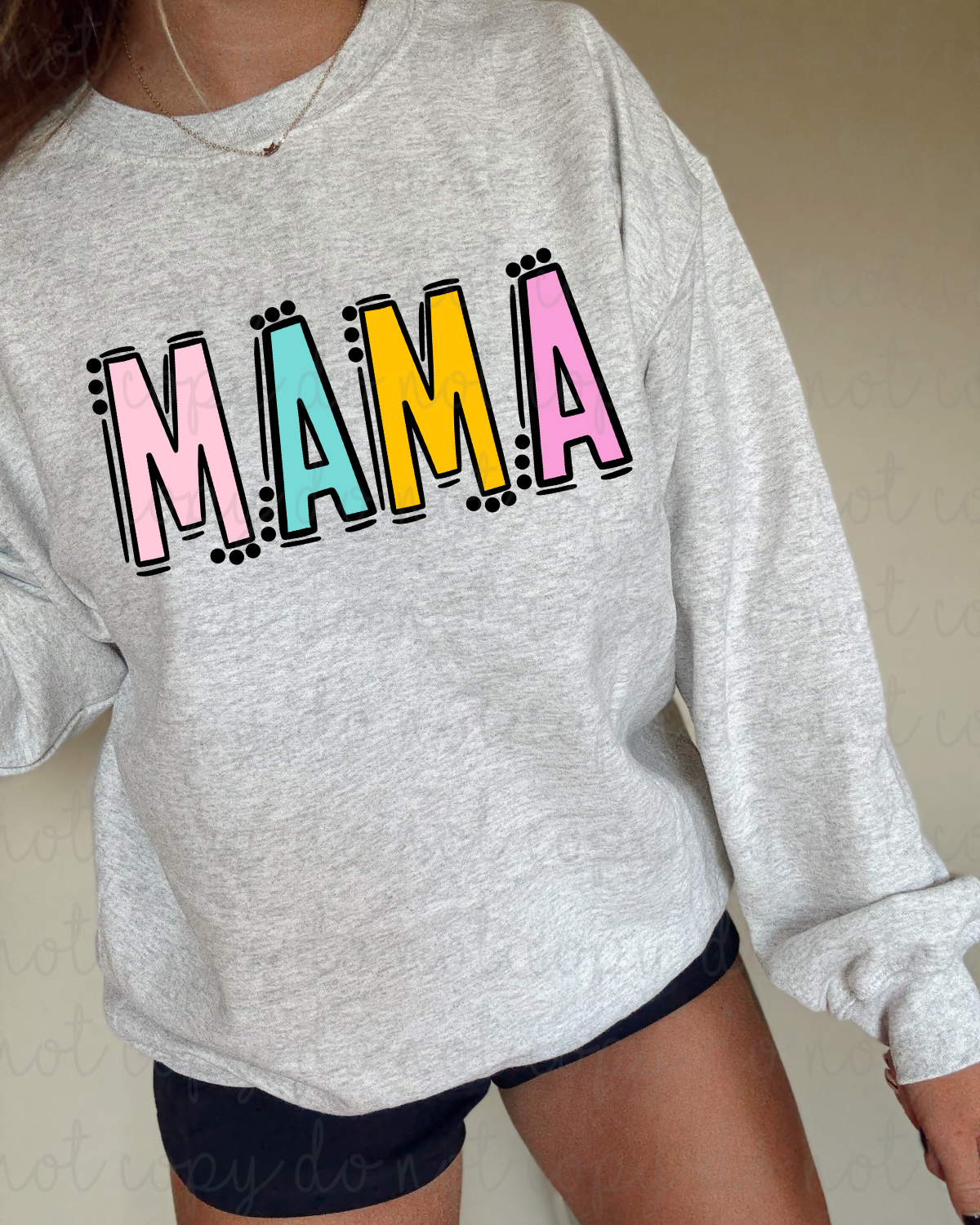 Pastel Mama Black Outline Exclusive Sublimation Transfer