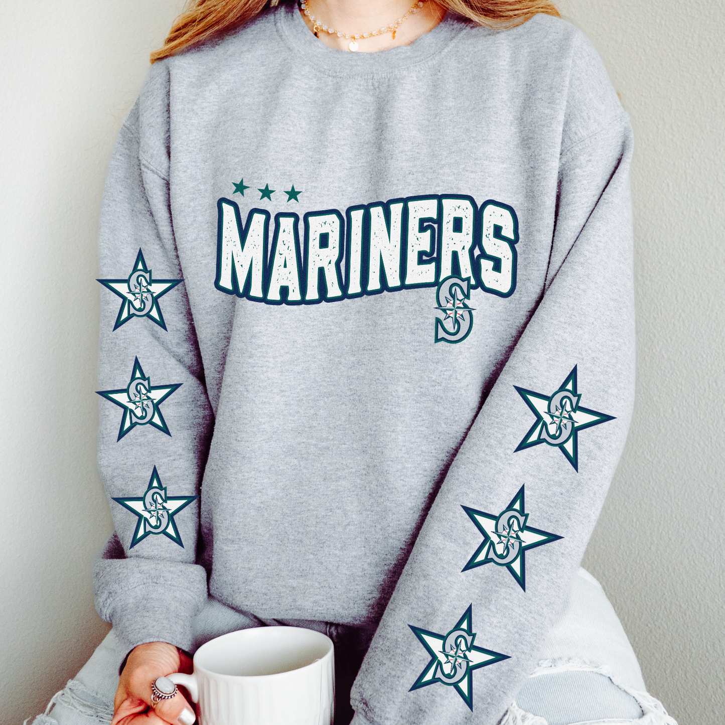 Mariners Star DTF Transfer (BOTH SLEEVE + FRONT)