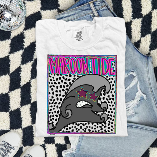 Preppy Maroon Tide DTF Transfer