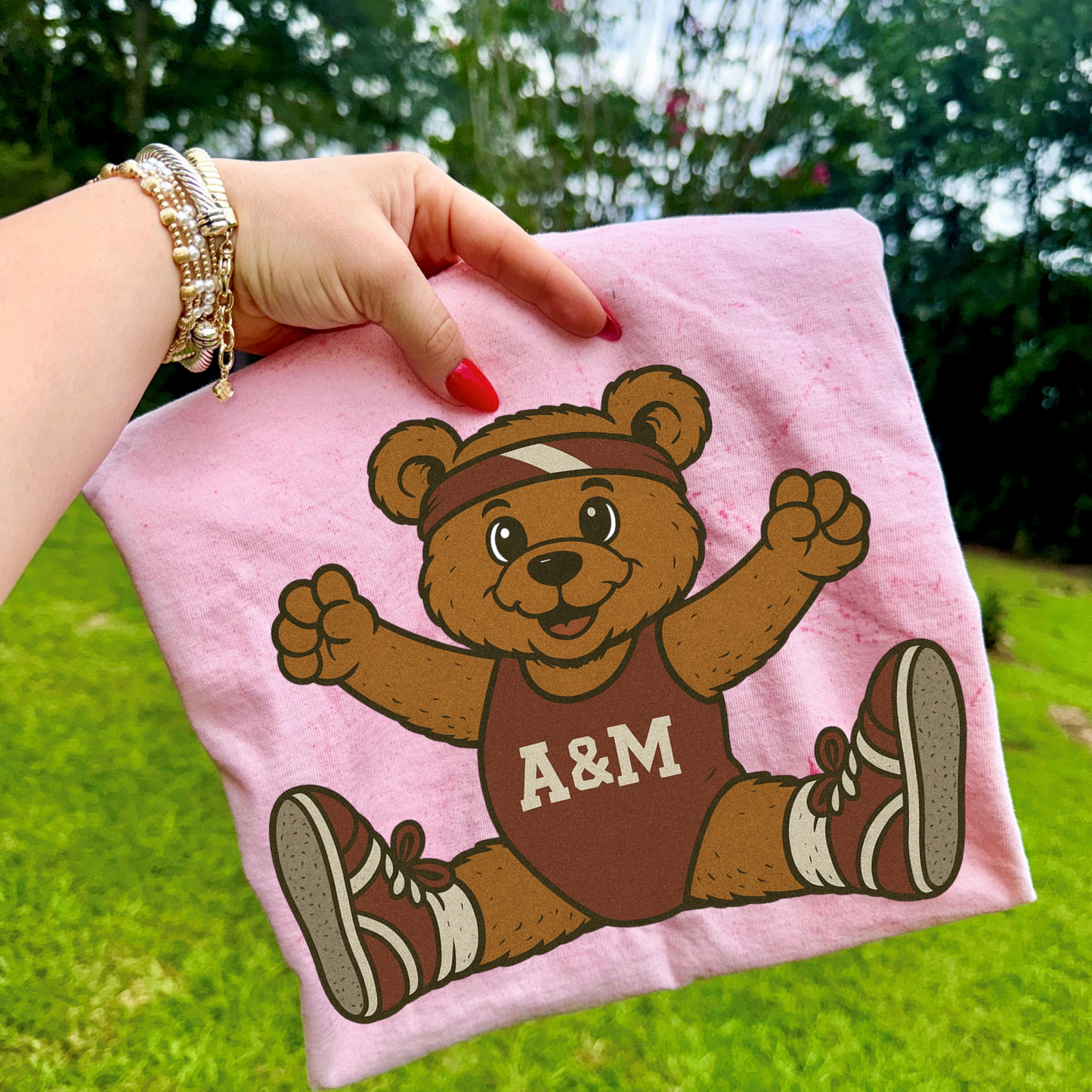 Mascot Bear A&M DTF Transfer