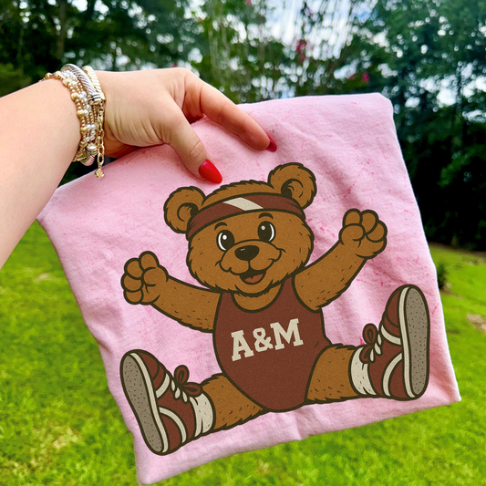 Mascot Bear A&M DTF Transfer