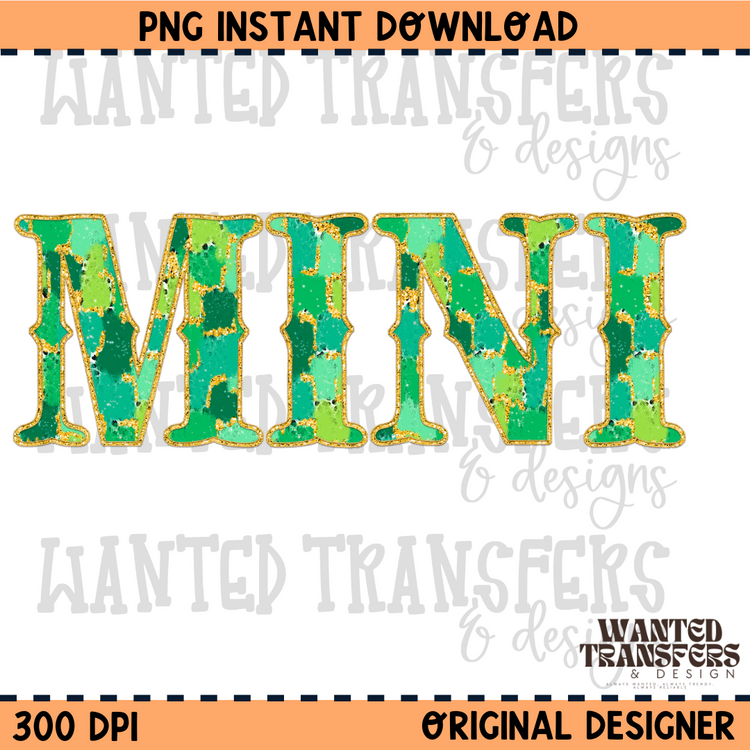 Mini St. Patrick's Day Brushstroke Mama PNG Digital Download