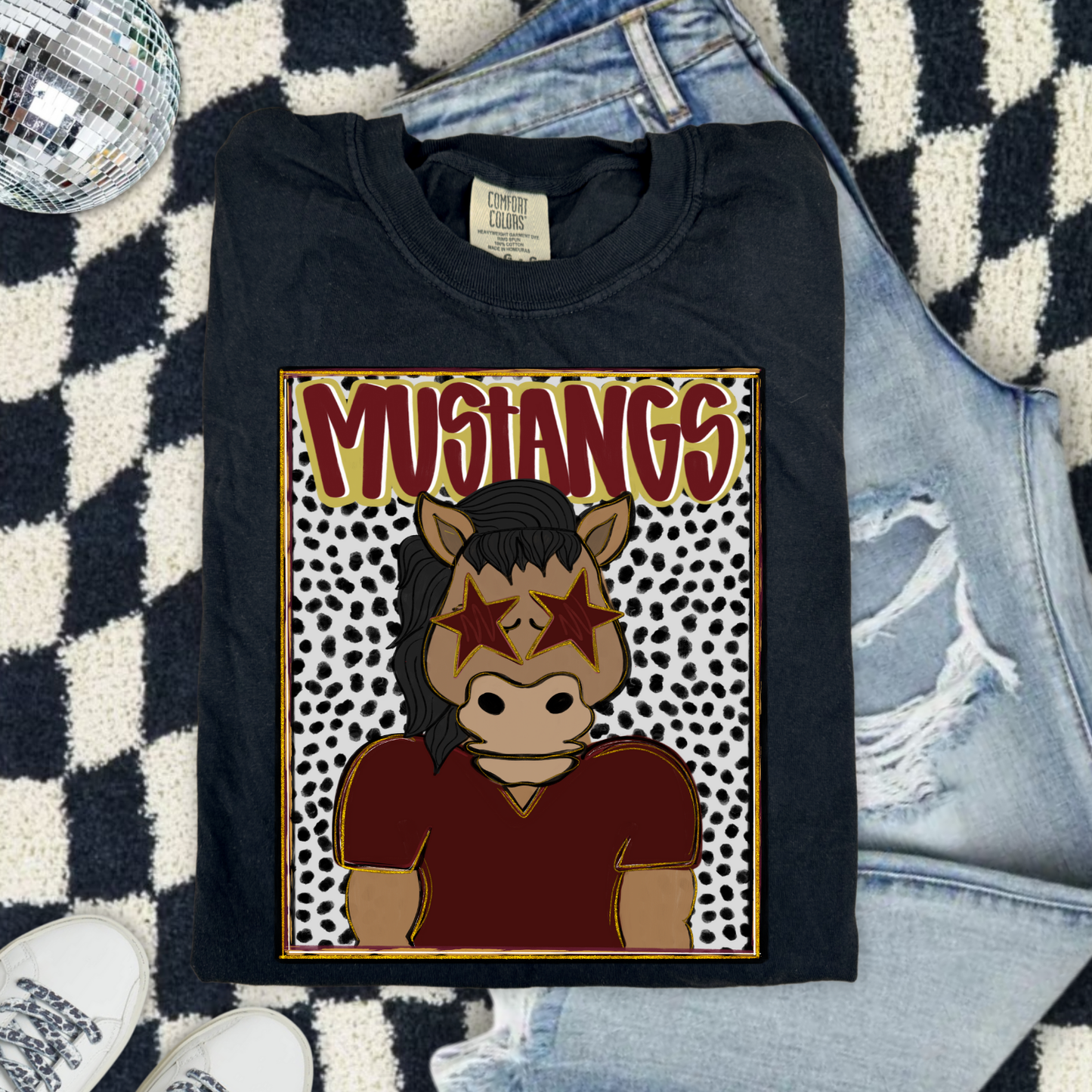 Preppy Mustangs (Maroon) DTF Transfer
