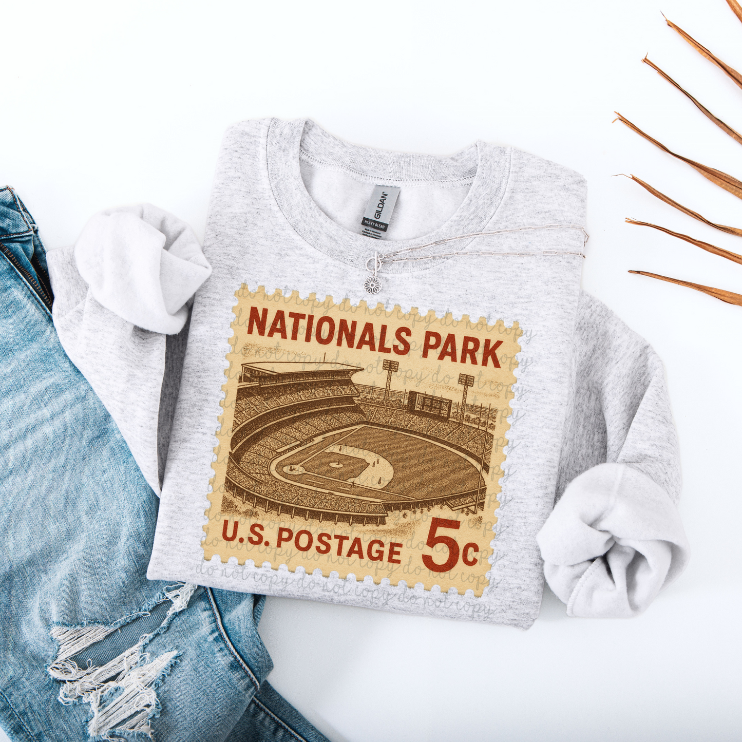 Vintage Stamp Nationals Park DTF Transfer