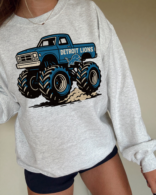 Monster Truck Detroit Lions DTF Transfer