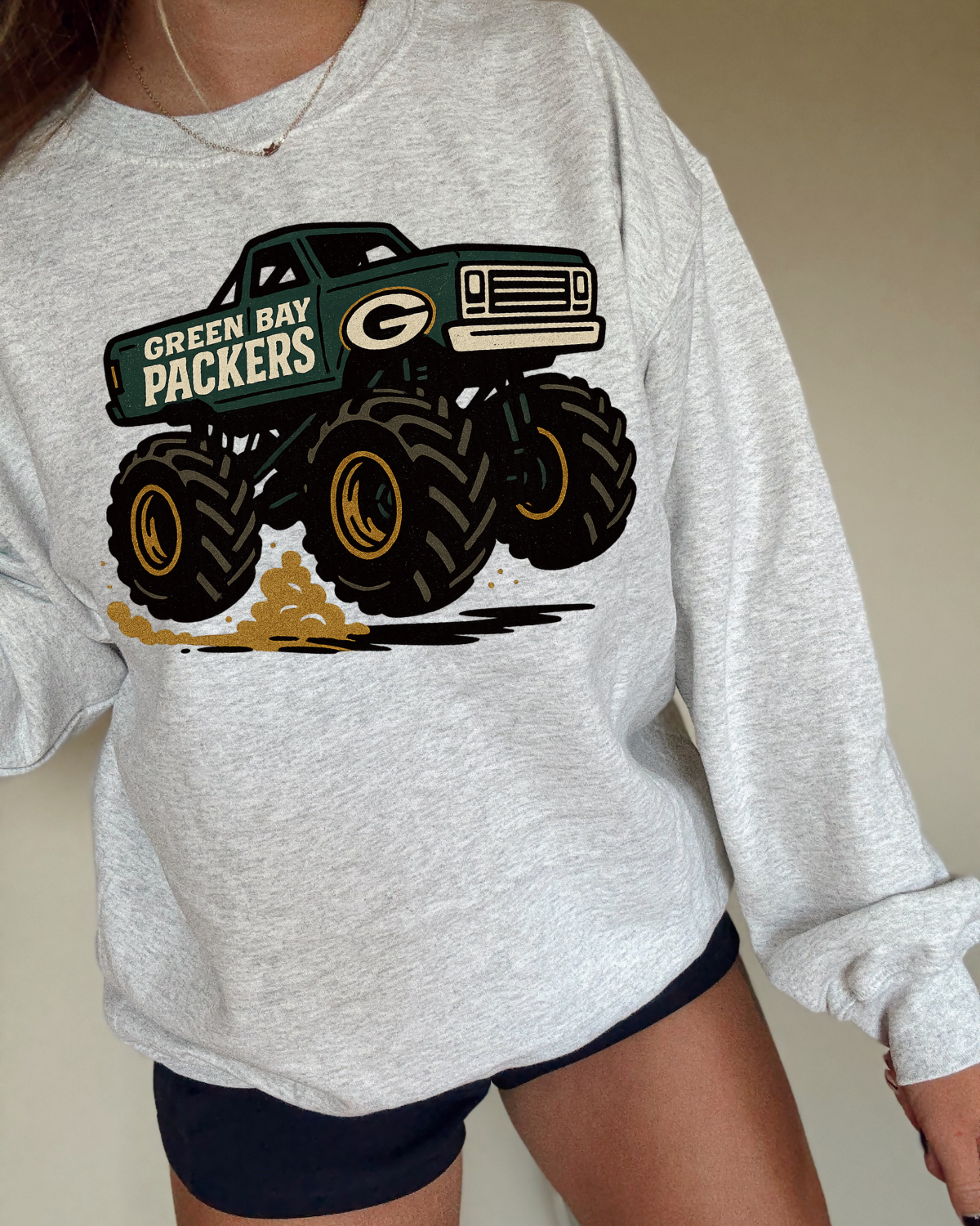 Monster Truck Green Bay Packers DTF Transfer