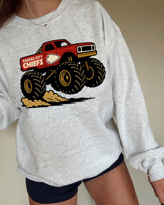 Monster Truck Kansas City Chiefs DTF Transfer