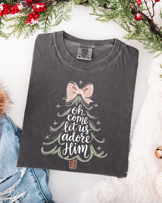 Oh Come Let Us Adore Him DTF Transfer