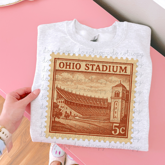 Vintage Stamp Ohio Stadium DTF Transfer
