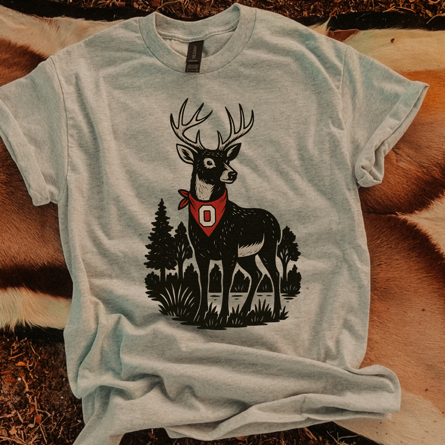 Deer Ohio State DTF Transfer