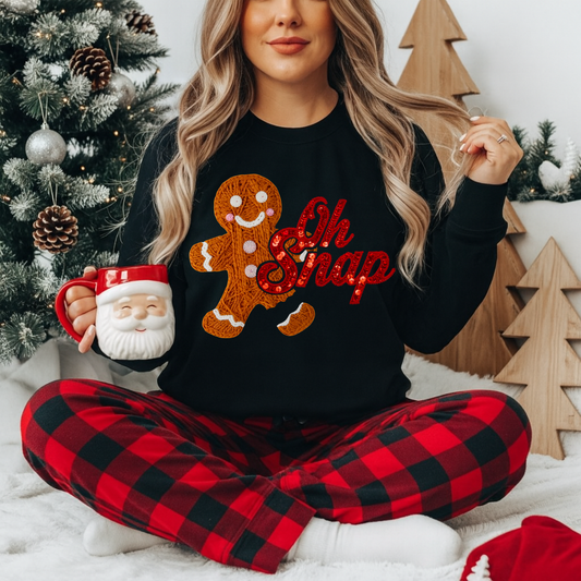 Oh Snap Gingerbread DTF Transfer