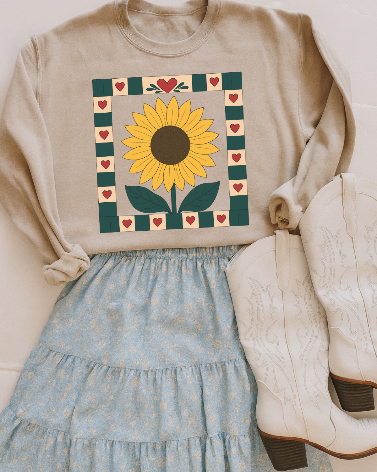 Old Timers Sunflower DTF Transfer