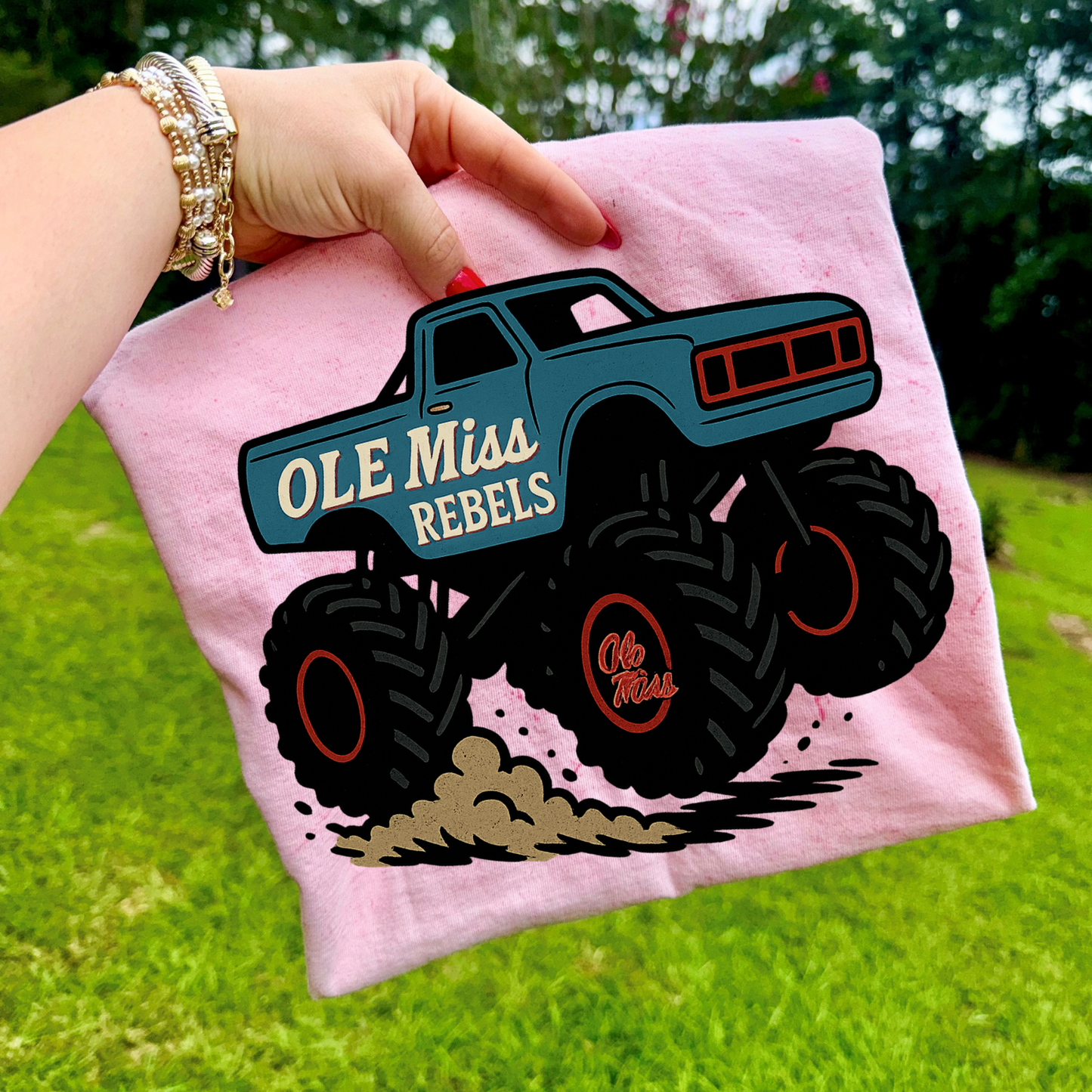 Monster Truck Game Day Ole Miss Rebels DTF Transfer