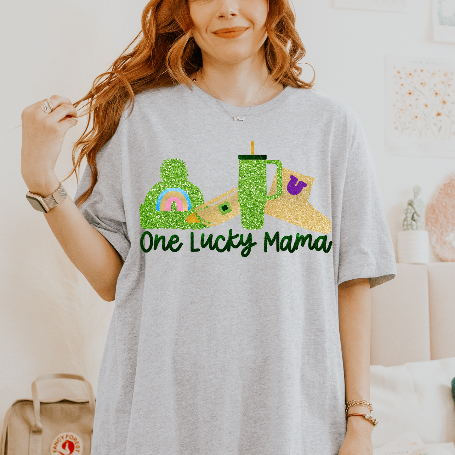 One Lucky Mama DTF Transfer