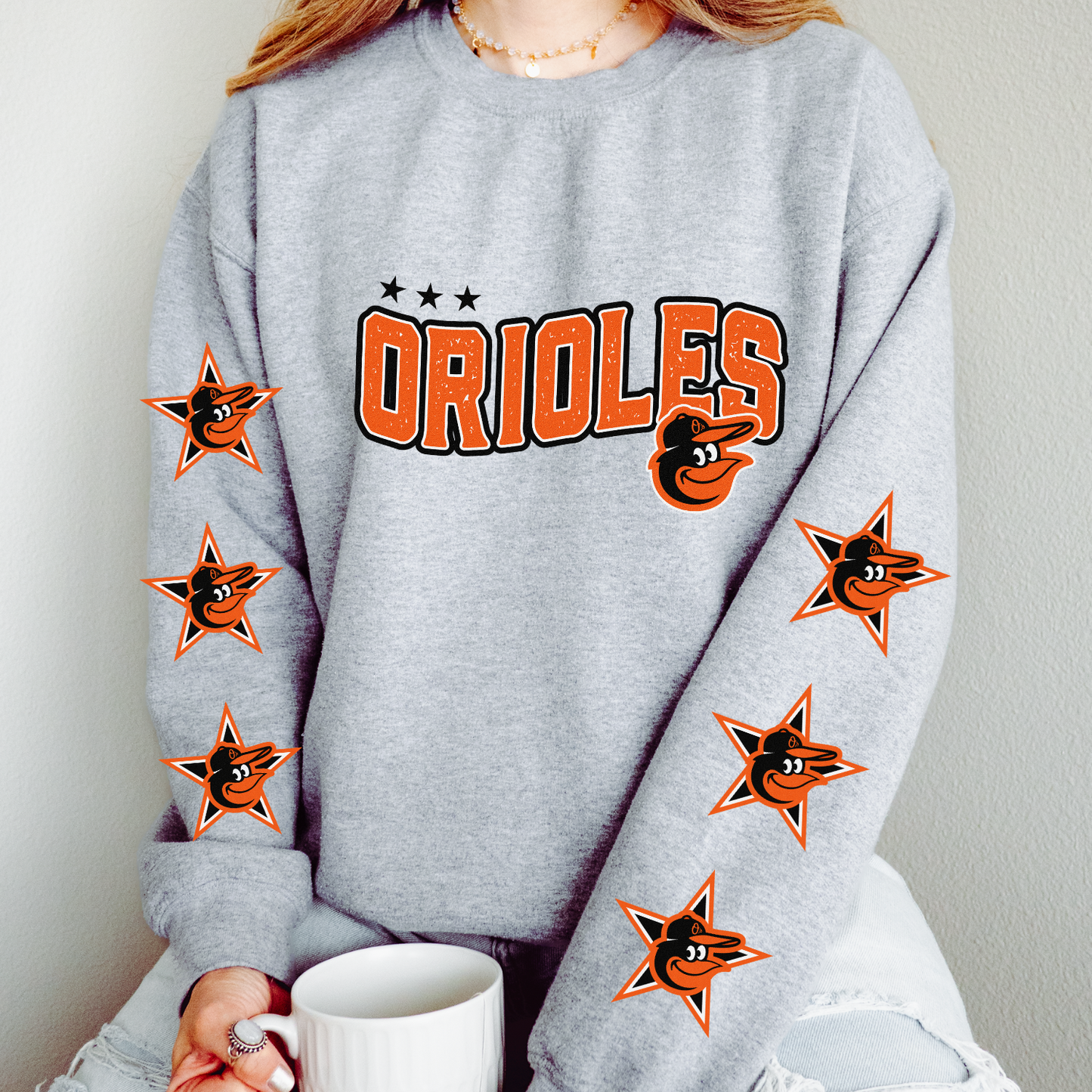 Orioles Star DTF Transfer (BOTH SLEEVE + FRONT)