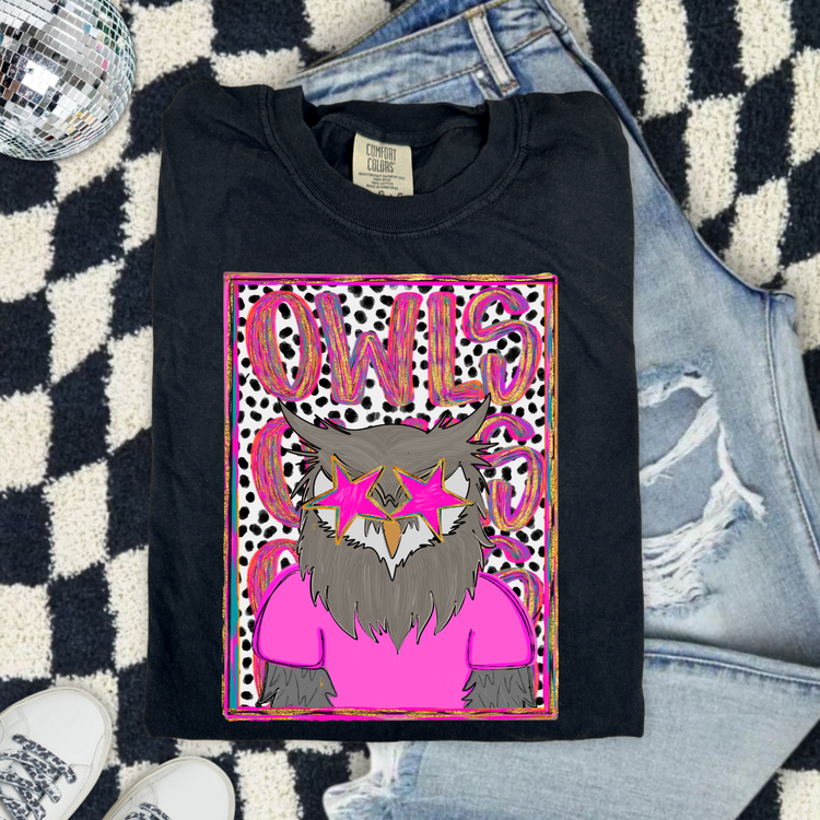 Preppy Stacked Owls DTF Transfer