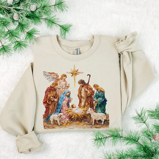 Painted Nativity DTF Transfer