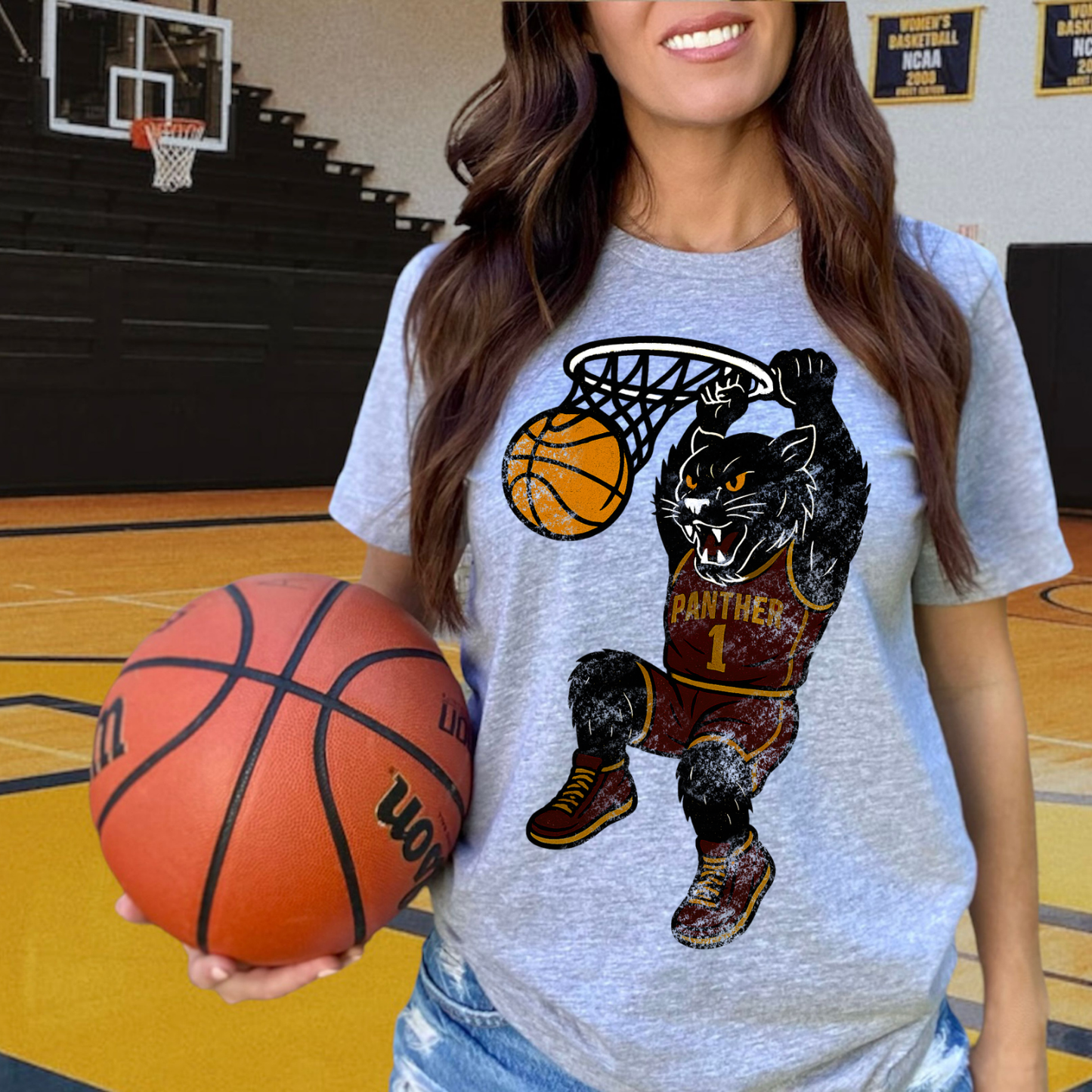 Panther Maroon Gold DTF Transfer