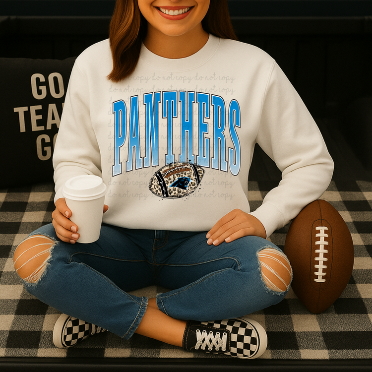 Panthers Leopard Print Football DTF Transfers