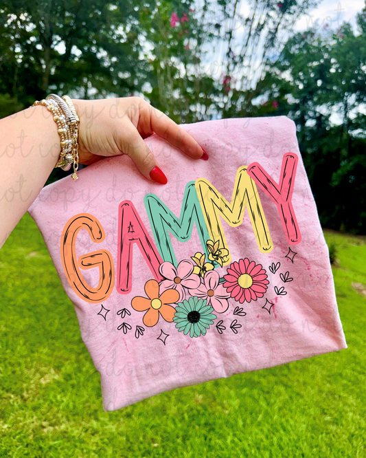 Pastel Floral Gammy DTF Transfer
