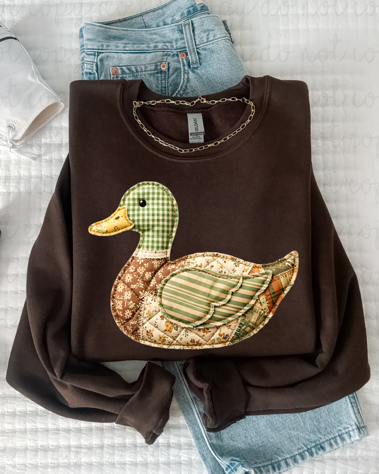 Patchwork Duck DTF Transfer