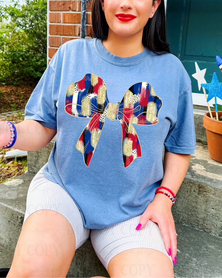 Patriotic Bow DTF Transfer