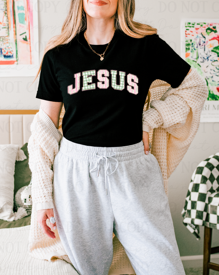 Pink Jesus DTF Transfer