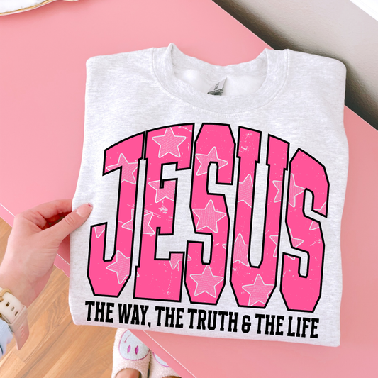 Pink Star Jesus The Way, The Truth & The Life DTF Transfer