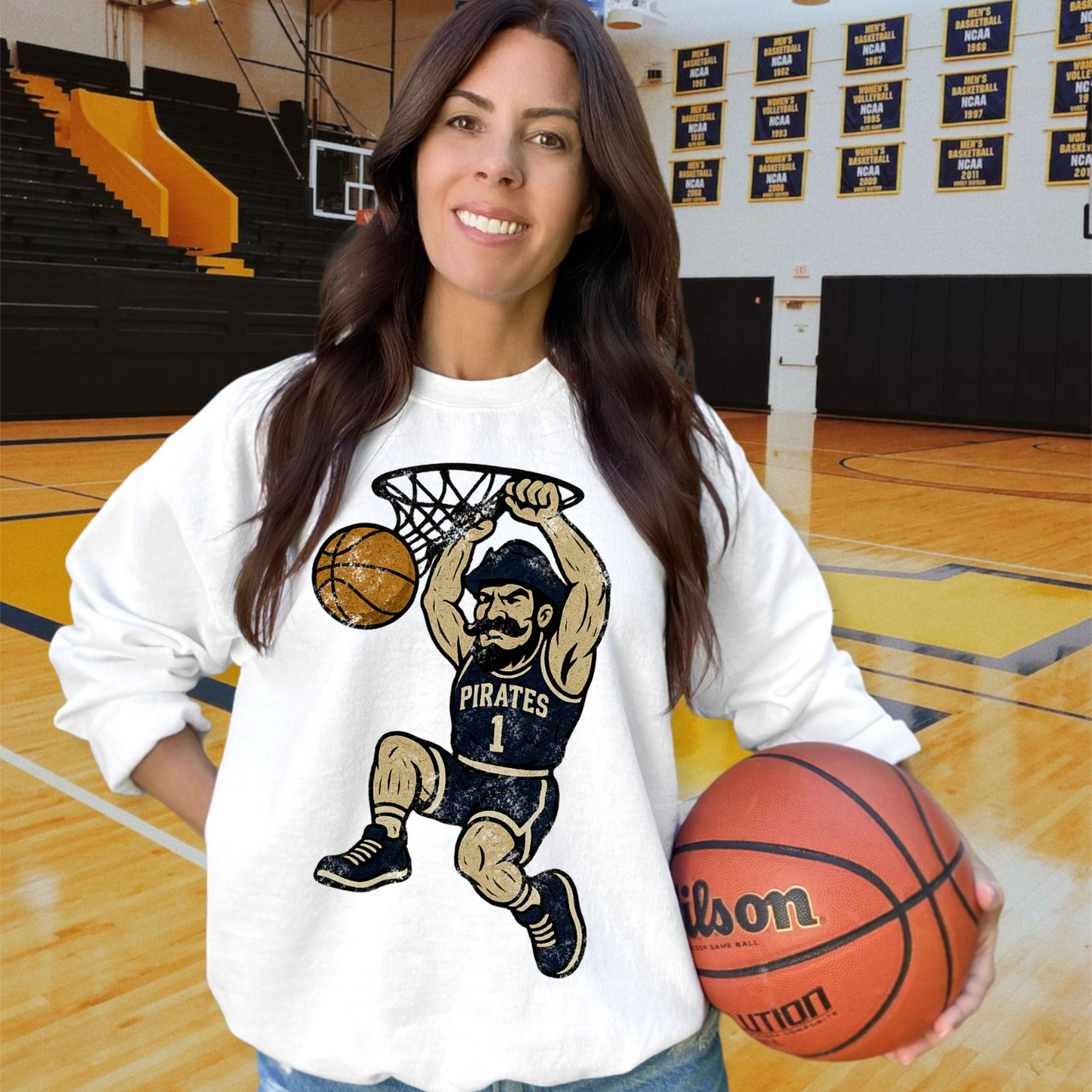 Pirates Navy White DTF Transfer