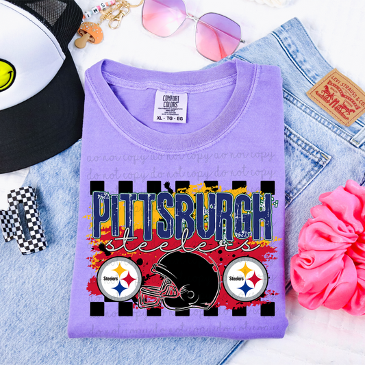 Checkered Pittsburgh Steelers DTF Transfer