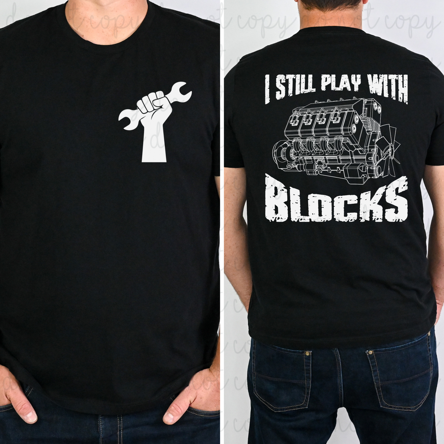 I Still Play With Blocks DTF Transfer