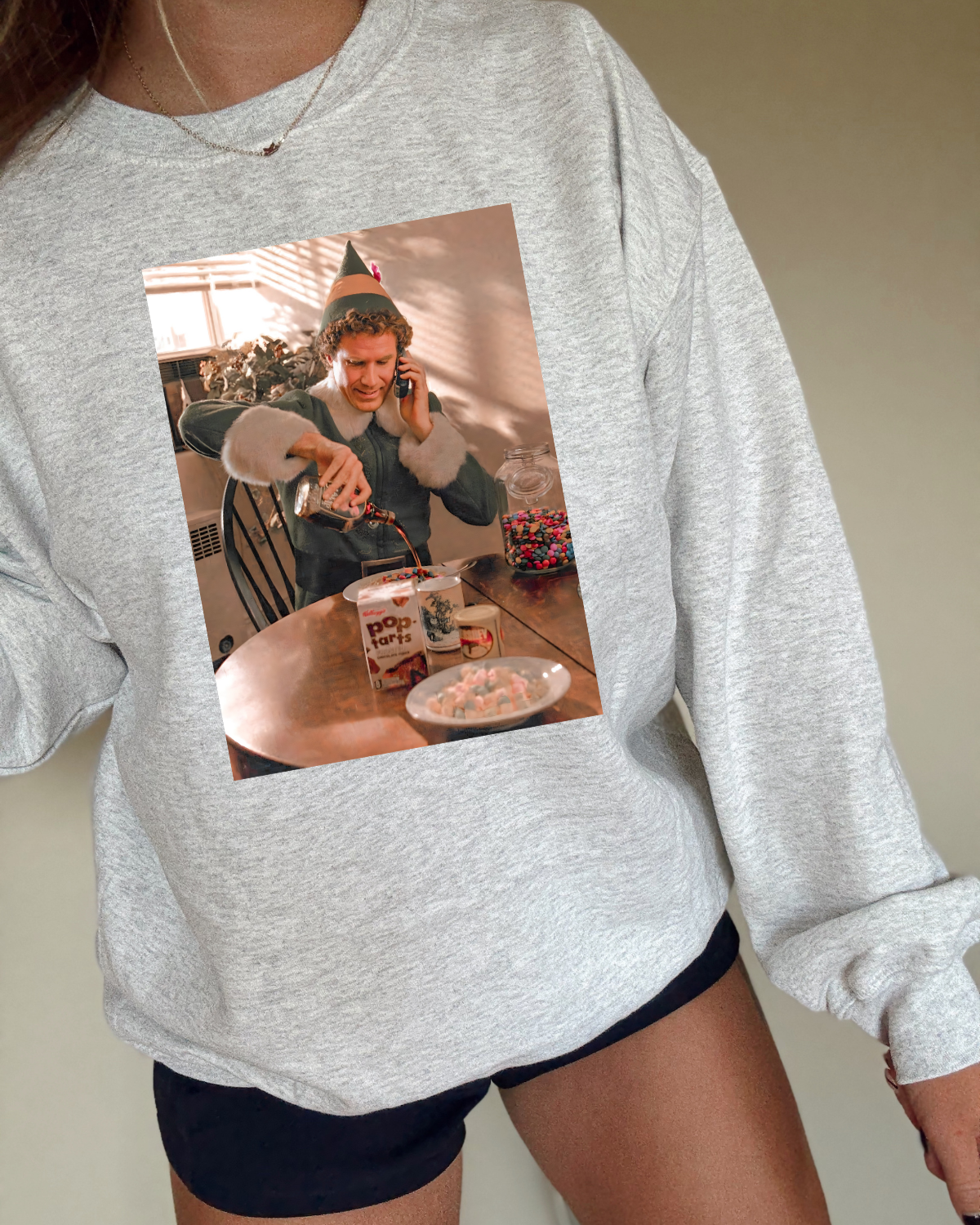 Portrait Elf Breakfast DTF Transfer