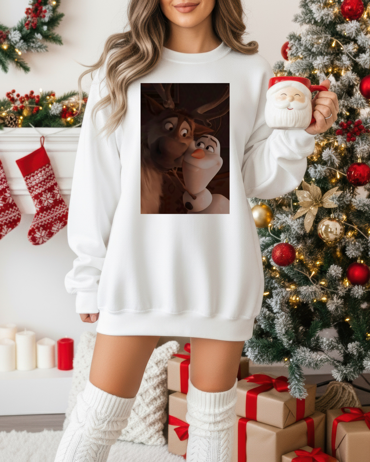 Portrait Olaf And Sven DTF Transfer