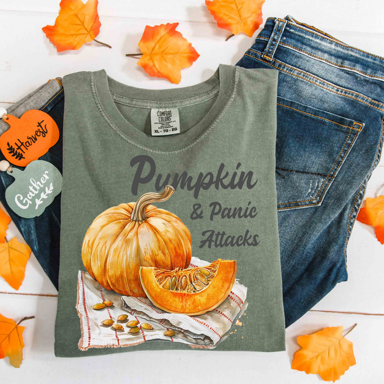 Pumpkin & Panic Attacks Clear Film Screen Print Transfer