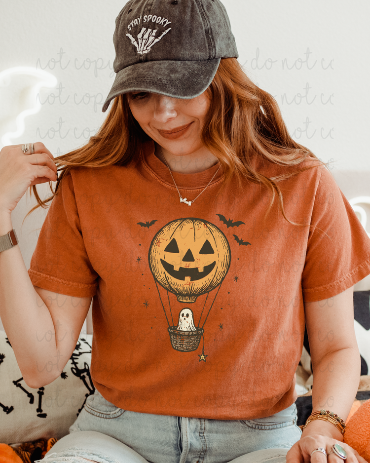 Pumpkin Air Balloon DTF Transfer