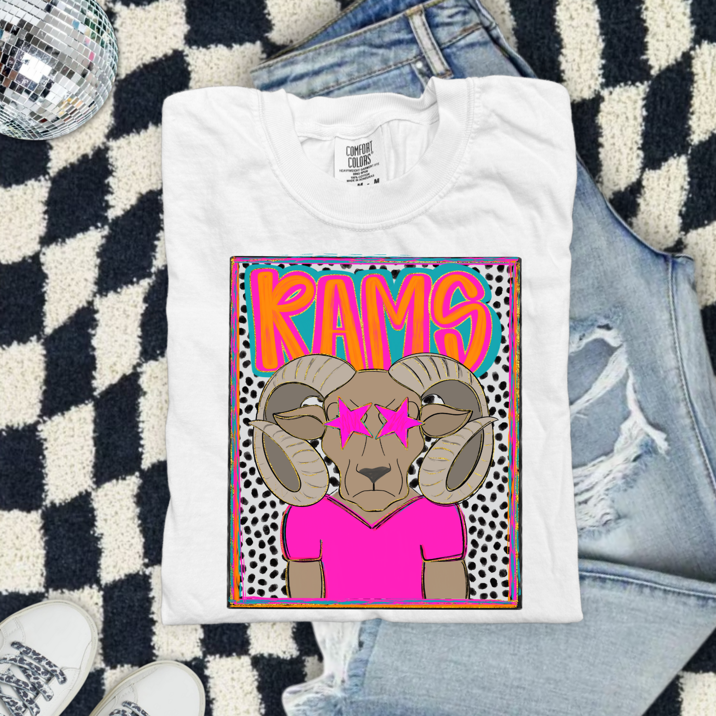 Preppy Rams DTF Transfer