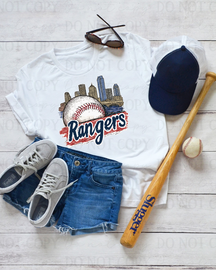 Baseball Rangers DTF Transfer