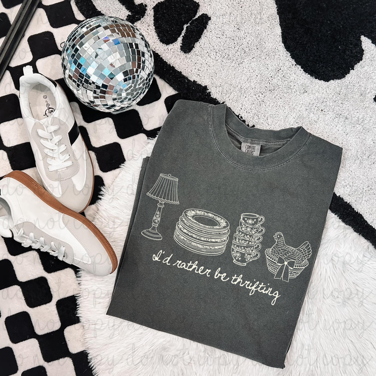 Rather Be Thrifting (White) DTF Transfer