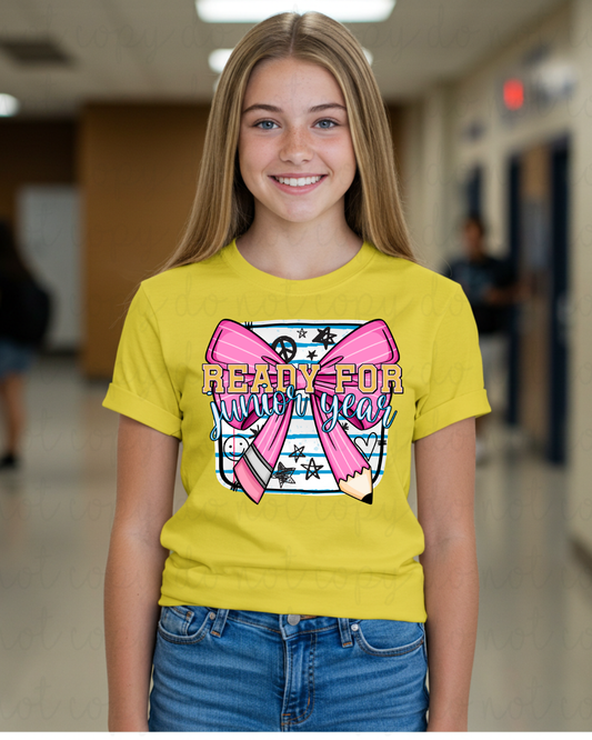 Ready For Junior Year Bow Pencil DTF Transfer