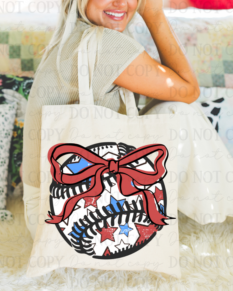 Red, White, Blue Baseball DTF Transfer