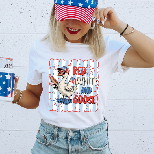 Red White And Goose DTF Transfer