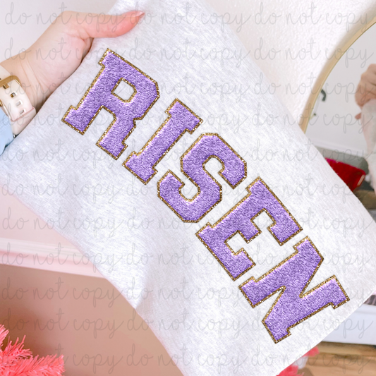 Purple Risen Curved DTF Transfer