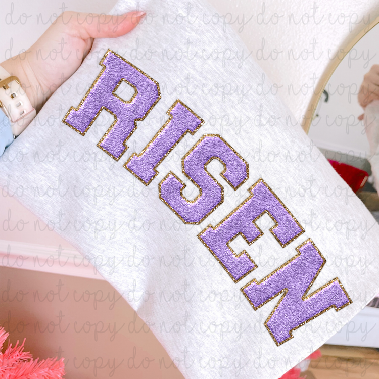 Purple Risen Curved DTF Transfer